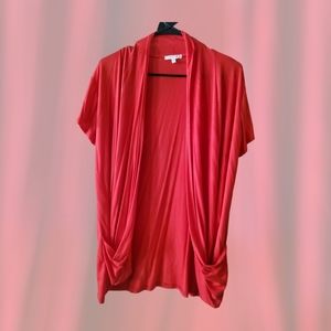 Maurices Bright Red Cover Blouse. Hardly worn, Size Large